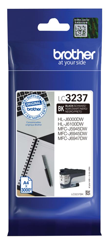 LC3237BK INK CART, LC3237BK, BLACK, BROTHER BROTHER