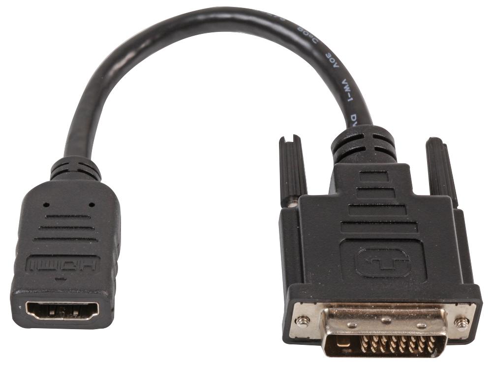 PSG91602 LEAD, HDMI FEMALE - DVI-D MALE 0.2M PRO SIGNAL