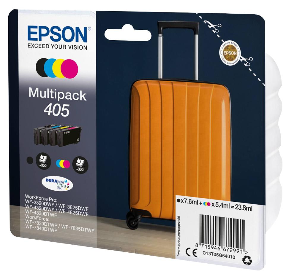 C13T05G64010 INK CARTRIDGE, 405, MULTI PK BLK/C/Y/M EPSON