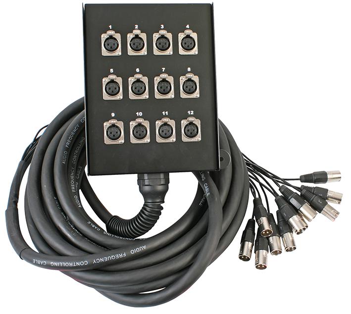 PLS00329 XLR MULTICORE, 12 WAY 10M PULSE