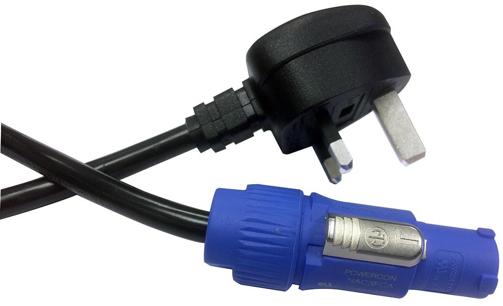 PLS00455 PWR CORD, UK MAINS PLUG-NEUTRIK, 3M PULSE