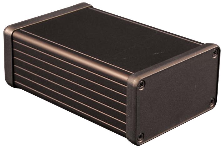 1455K1202BK BOX, BLACK, PLASTIC END PLATE HAMMOND
