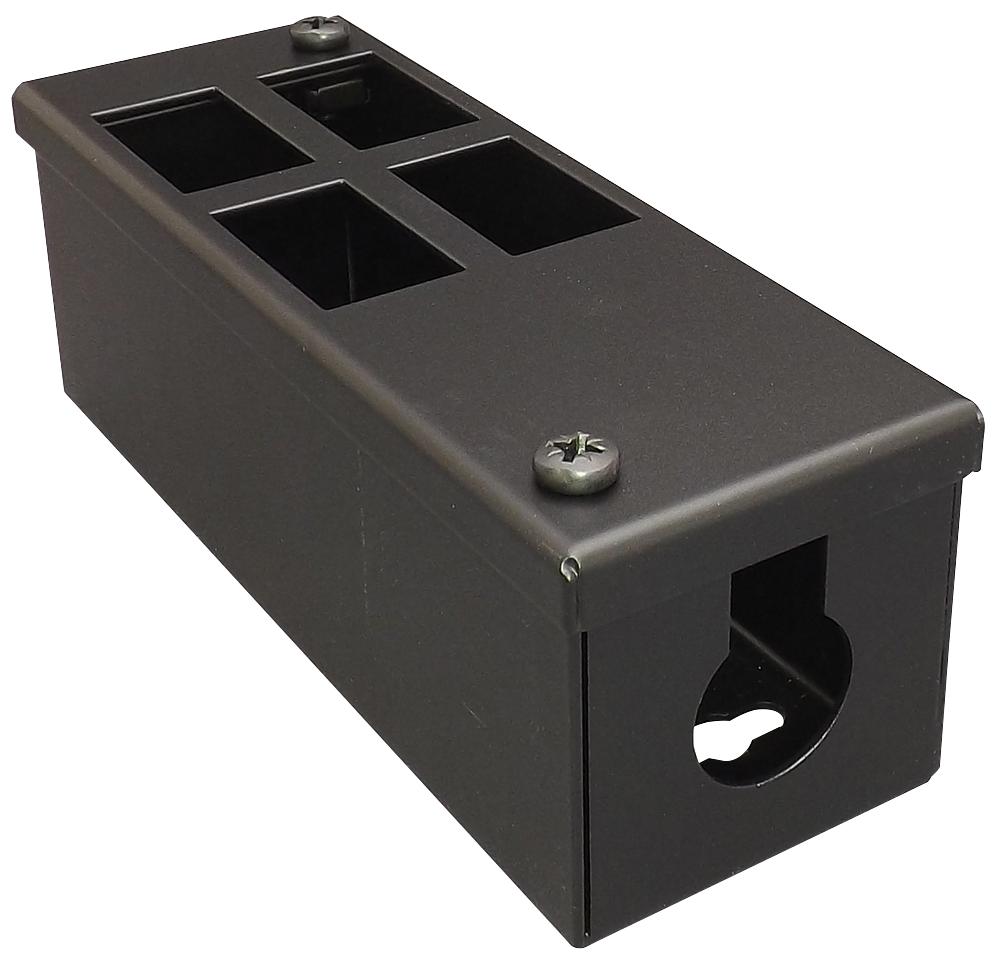 MGOP4 CONDUIT BOX, GOP 4WAY, STEEL, BLACK TUK