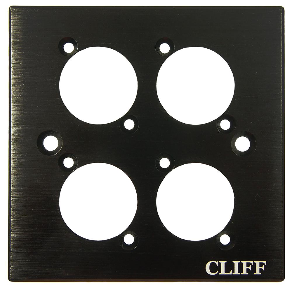 CP30500C FACEPLATE, ALUMINIUM, 4 MOD CLIFF ELECTRONIC COMPONENTS