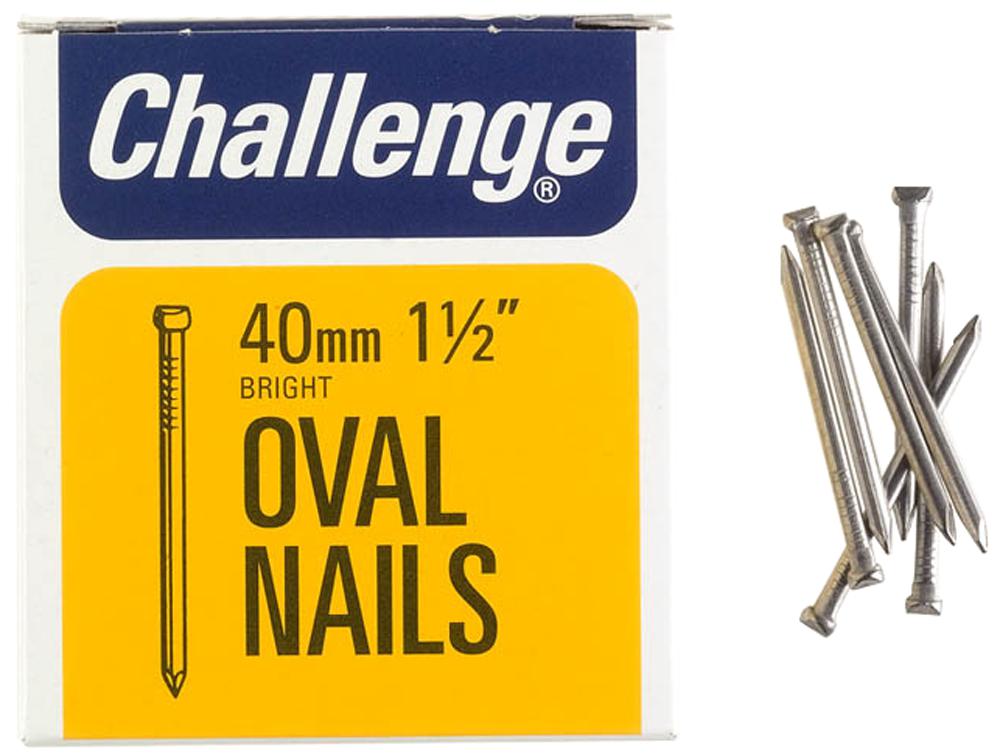 12014 OVAL NAILS BRIGHT, 40MM (225G) CHALLENGE