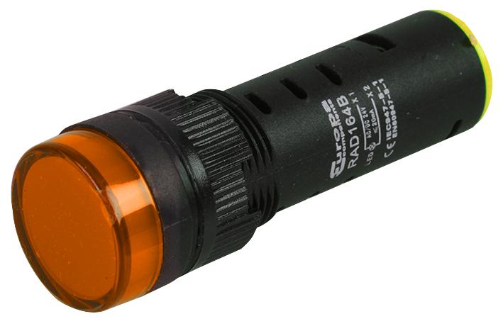 RAD165B PILOT LAMP, 16MM, 24V, AMBER EUROPA