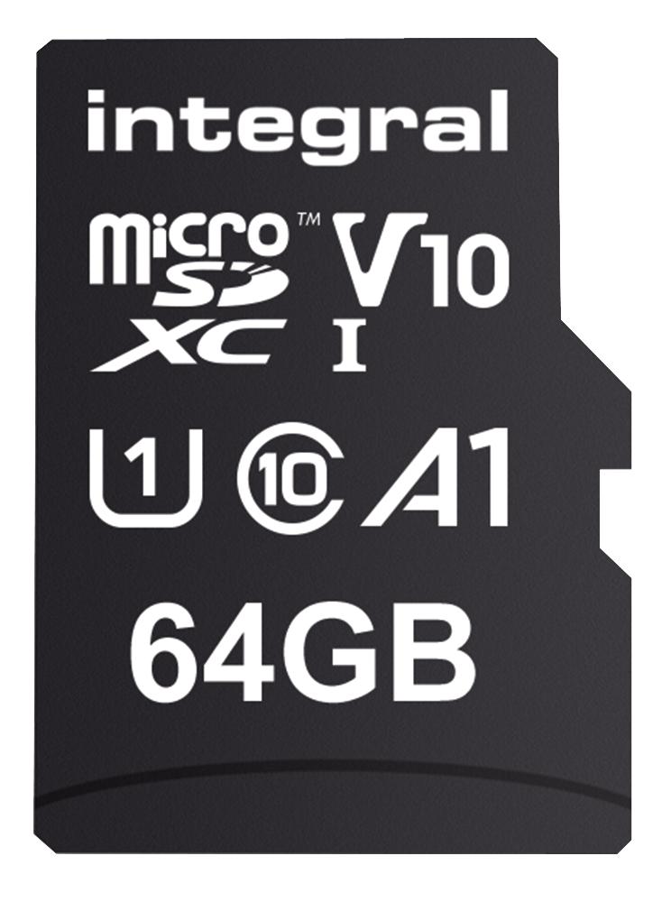 INMSDX64G-100V10 64GB MICROSDXC V10 UHS-I U1 INTEGRAL