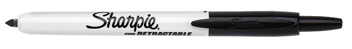S0810840 MARKER FINE BLACK RETRACTABLE 12PK SHARPIE