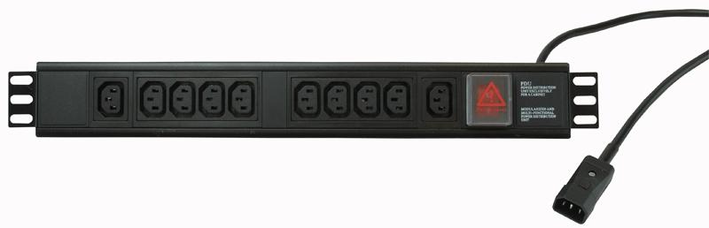 H15UIEC/10/C14 PDU HORZ IEC 1.5U 10 WAY C14 PLUG POWERDATA TECHNOLOGIES