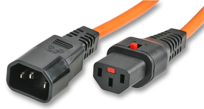 PC939. POWER LEAD,IEC M-F LOCKING C13/C14,1.5M IEC LOCK