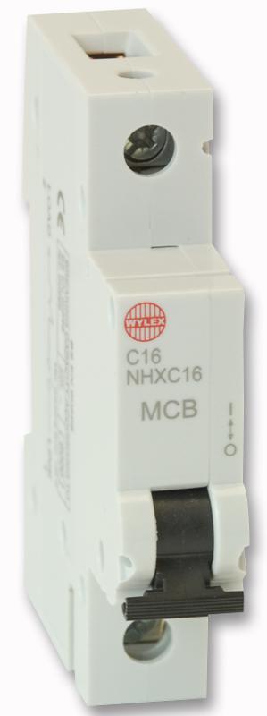 SFNHXC16 WYLEX 16A SP TYPE C MCB 6KA WYLEX