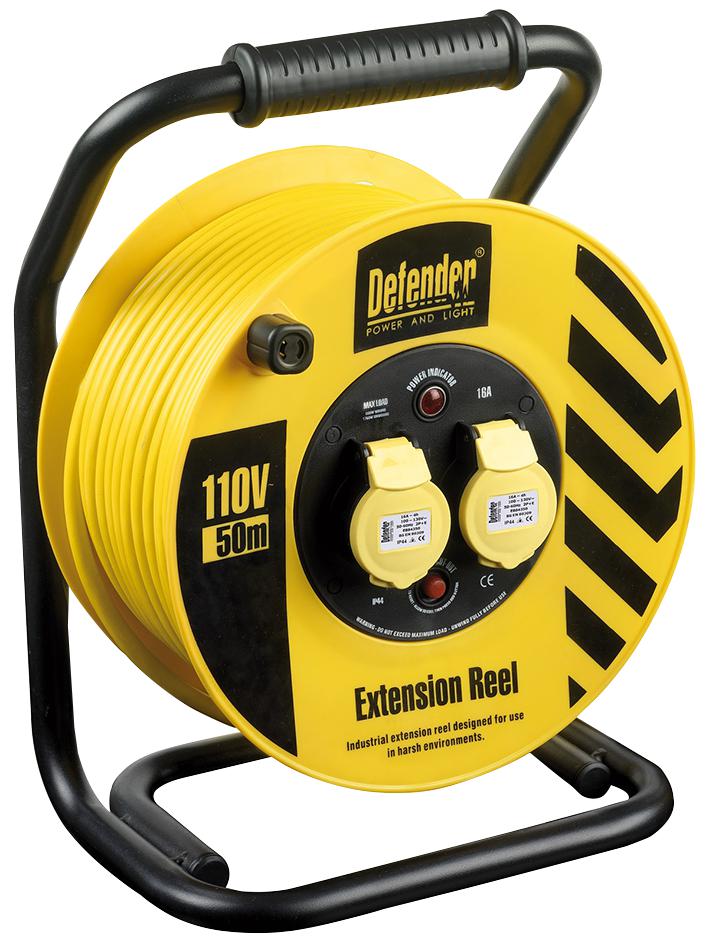 E86500 DEFENDER 50M HD CABLE REEL DEFENDER POWER AND LIGHT