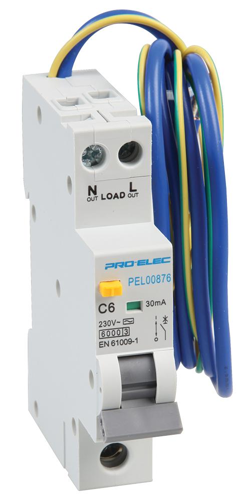 PEL00862 RCBO, 1P, 20A, 230VAC PRO ELEC