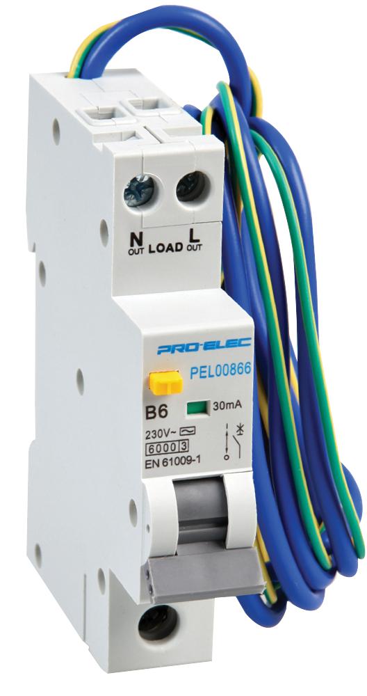 PEL00872 RCBO, 1P, 40A, 230VAC PRO ELEC