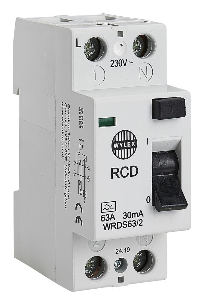 WRDS63/2 2P 30MA 63A DC TYPE A RCD WYLEX