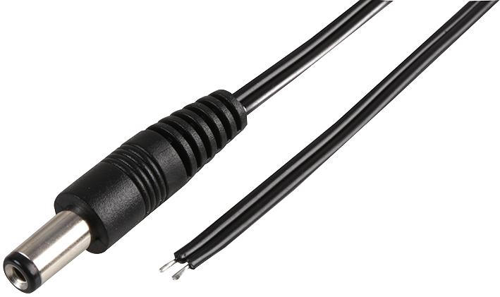 PPW00019 LEAD, DC POWER, 2.1MM PLG - BARE END, 5M PRO POWER
