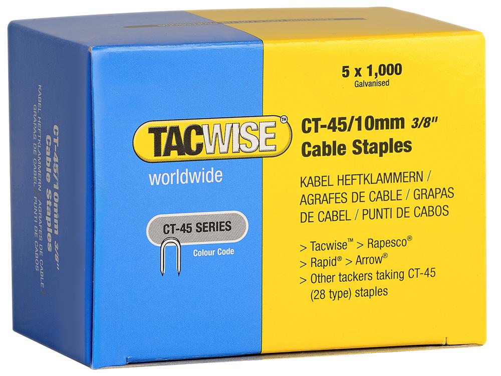 0352 STAPLES, CABLE, 45/10MM (PK 5,000) TACWISE PLC