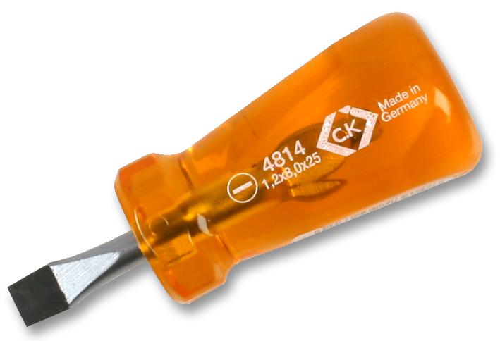 T4814 31 SCREWDRIVER, STUBBY SLOT, 8MM X 25MM CK TOOLS