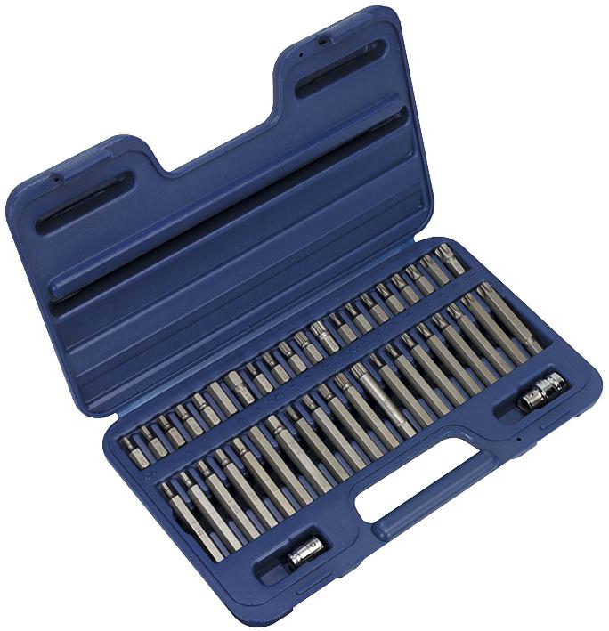 AK219 STAR/SPLINE/HEX BIT 3/8 IN 1/2, 42PC SET SEALEY
