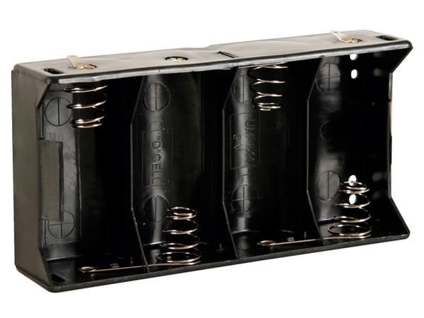 Velleman Batterij houders BH143D BATTERIJHOUDER VOOR 4 x D-CELL (MET SOLDEERLIPPEN) BH143D BH143D