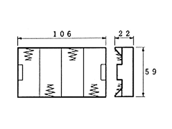 Velleman Batterij houders BH243B BATTERIJHOUDER VOOR 4 x C-CEL (VOOR BATTERIJCLIPS) BH243B BH243B