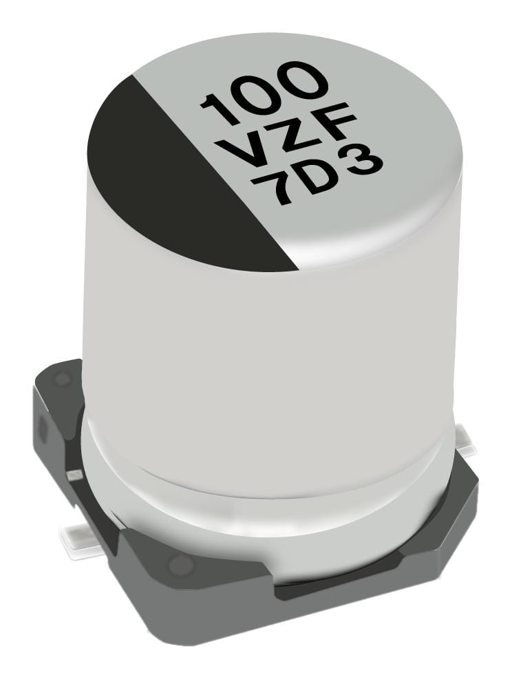 PANASONIC Aluminium Electrolytic Capacitors - Hybrid EEHZF1V101P CAP, 100UF, 35V, ALU ELEC, HYBRID, SMD PANASONIC 3442409 EEHZF1V101P