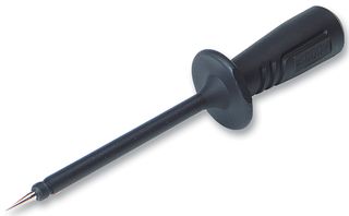 972317100. - Test Probe Connector, Insulated Sleeve, Shatterproof, Sprung Stainless Steel Tip, Black - HIRSCHMANN TEST AND MEASUREMENT