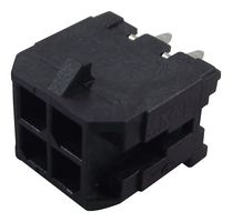 43045-0412 - Pin Header, With Polarizing Peg, Power, 3 mm, 2 Rows, 4 Contacts, Through Hole Straight - MOLEX