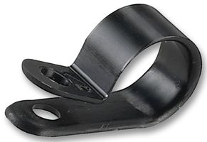 CCS25-S8-C0 - Fastener, P Clip, Screw Mount Cable Clamp, 6.3 mm, Nylon (Polyamide), Black, 9.4 mm - PANDUIT