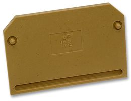 019132 AP (SAKS3) - End Plate / Partition, for Use with SAKS1 and SAKS3 Fuse Terminals, Brown - WEIDMULLER