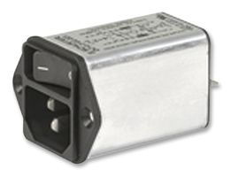 DC12.2102.101 - Filtered IEC Power Entry Module, IEC C14, General Purpose, 1 A, 250 VAC, 2-Pole Switch - SCHURTER