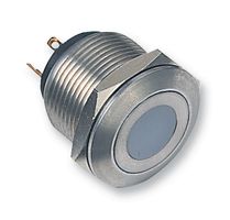 AV09C7L3D2403E - Vandal Resistant Switch, AV Series, 19.2 mm, SPST-NO, Momentary, Flush, Natural - APEM