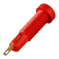 23.0050-22 - Banana Test Connector, 2mm, Jack, Screw Mount, 10 A, 60 V, Gold Plated Contacts, Red - STAUBLI
