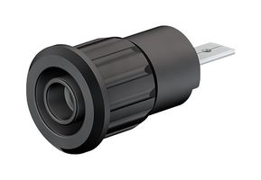 23.3160-21 - Banana Test Connector, 4mm, Receptacle, Panel Mount, 24 A, 1 kV, Nickel Plated Contacts, Black - STAUBLI