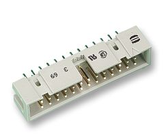 09 18 520 7324 - Pin Header, Vertical, Wire-to-Board, 2.54 mm, 2 Rows, 20 Contacts, Through Hole Straight, SEK 18 - HARTING