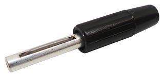 550-0100-01 - Banana Test Connector, 4mm, Plug, Cable Mount, 10 A, 50 V, Silver Plated Contacts, Black - DELTRON COMPONENTS