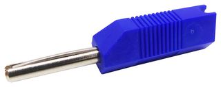 553-0200-01 - Banana Test Connector, 4mm, Stackable, Plug, Cable Mount, 16 A, 50 V, Nickel Plated Contacts, Blue - DELTRON COMPONENTS