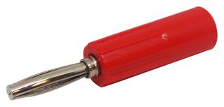 557-0500-01 - Banana Test Connector, 4mm, Plug, Cable Mount, 10 A, Nickel Plated Contacts, Red - DELTRON COMPONENTS