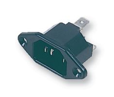 520-0000-95 - IEC Power Connector, IEC C14 Inlet, 10 A, 250 VAC, Quick Connect, Snap-In, Flange Mount - DELTRON COMPONENTS