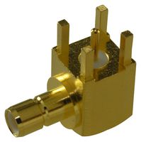 SMB1252B1-3GT30G-50 - RF / Coaxial Connector, SMB Coaxial, Right Angle Jack, Through Hole Right Angle, 50 ohm, Brass - AMPHENOL RF