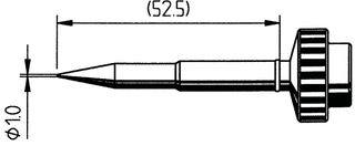 0612BDLF/SB - Soldering Iron Tip, Pencil, 1 mm - ERSA