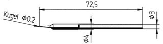 0212SDLF/SB - Soldering Iron Tip, Pencil, 0.2 mm - ERSA