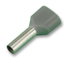 9037380000 - Wire Ferrule, Twin Entry, Twin Wire, 20 AWG, 0.5 mm², 8 mm, White - WEIDMULLER