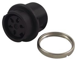 T 3377 000 - Circular Connector, C091B Series, Panel Mount Receptacle, 5 Contacts, Solder Socket, Metal Body - AMPHENOL SINE/TUCHEL