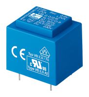 VB1.0/2/9 - PCB Transformer, EI 30 x 10.5, Encapsulated Safety Isolating, 230V, 2 x 9V, 1 VA, 50Hz / 60Hz - BLOCK