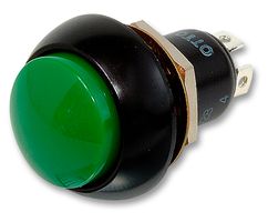 P3D216125 - Industrial Pushbutton Switch, P3-D, Momentary, Round Raised, Green - OTTO CONTROLS