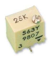 TS63Y104KT20 - Trimpot, Multi Turn, Cermet, Top Adjust, 100 kohm, Surface Mount, 15 Turns - VISHAY