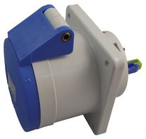 13703 - Pin & Sleeve Connector, 32 A, 240 V, Panel Mount, Socket, 2P+E, Blue - CEENORM