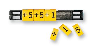 FM1(P) - Wire Marker, Oval, Slide On Pre Printed, P, Black, Yellow, 5mm, 6 mm - MULTICOMP PRO