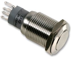 MP0045/1D0NN000 - Vandal Resistant Switch, MP0045/1D, 16.2 mm, DPDT, Momentary, Flush, Natural - BULGIN LIMITED